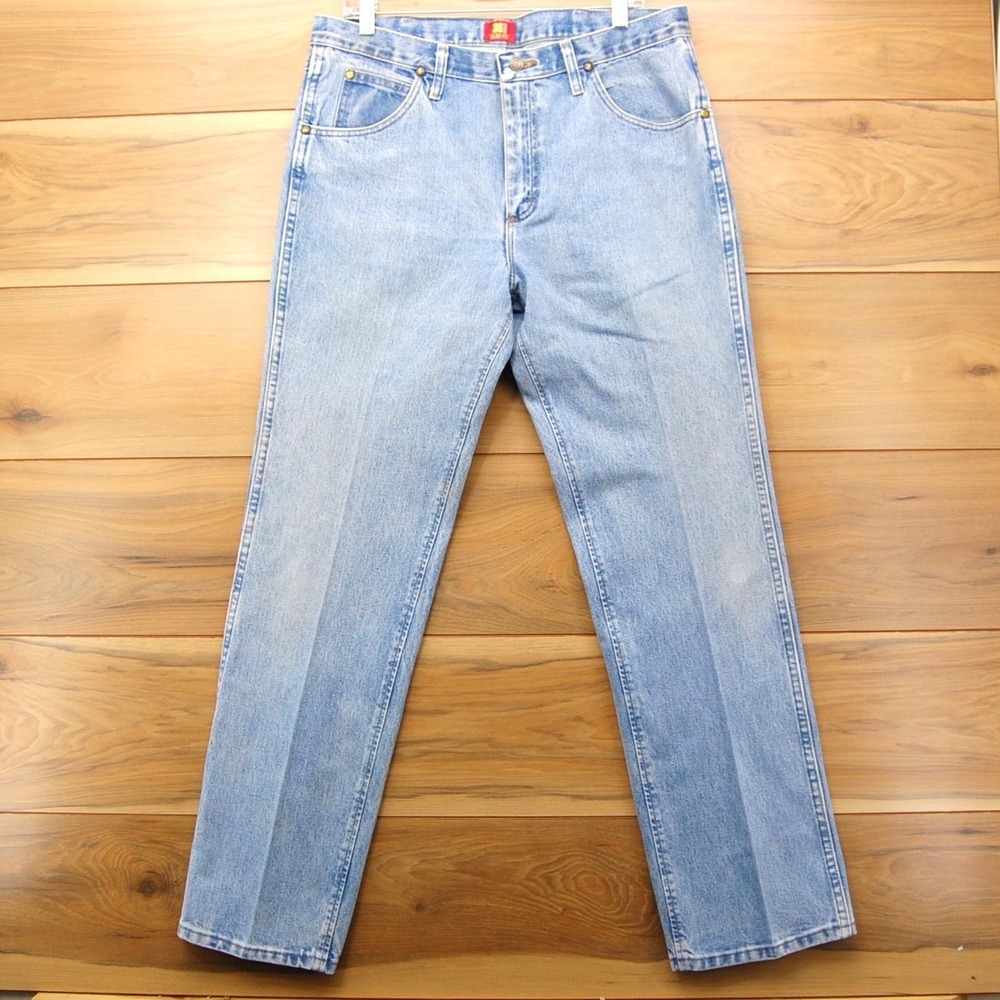 Wrangler Men's Slim Straight‎ Jeans - Light Blue